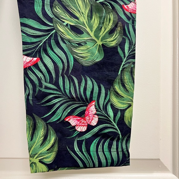 NWT Free People Sandrine Rose Butterfly Tropical Bush Pants - Picture 9 of 13